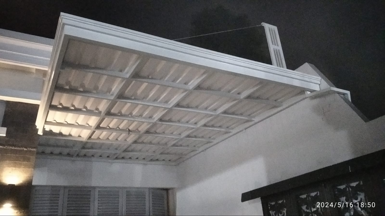 KANOPI BESI GALVANIS KORDOBA  + ATAP ALDERON 2 LAYER